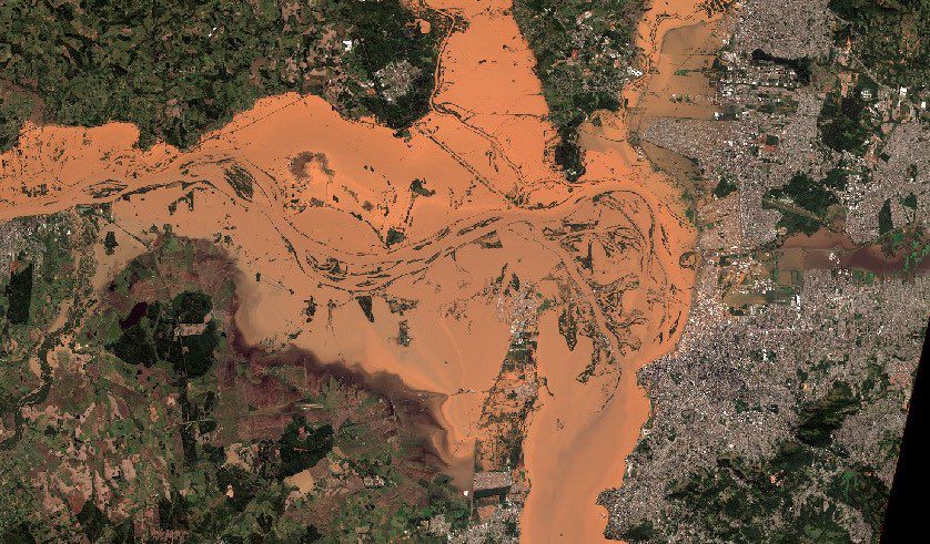 Imagens De Sat Lite Mostram Antes E Durante Enchente Em Porto Alegre