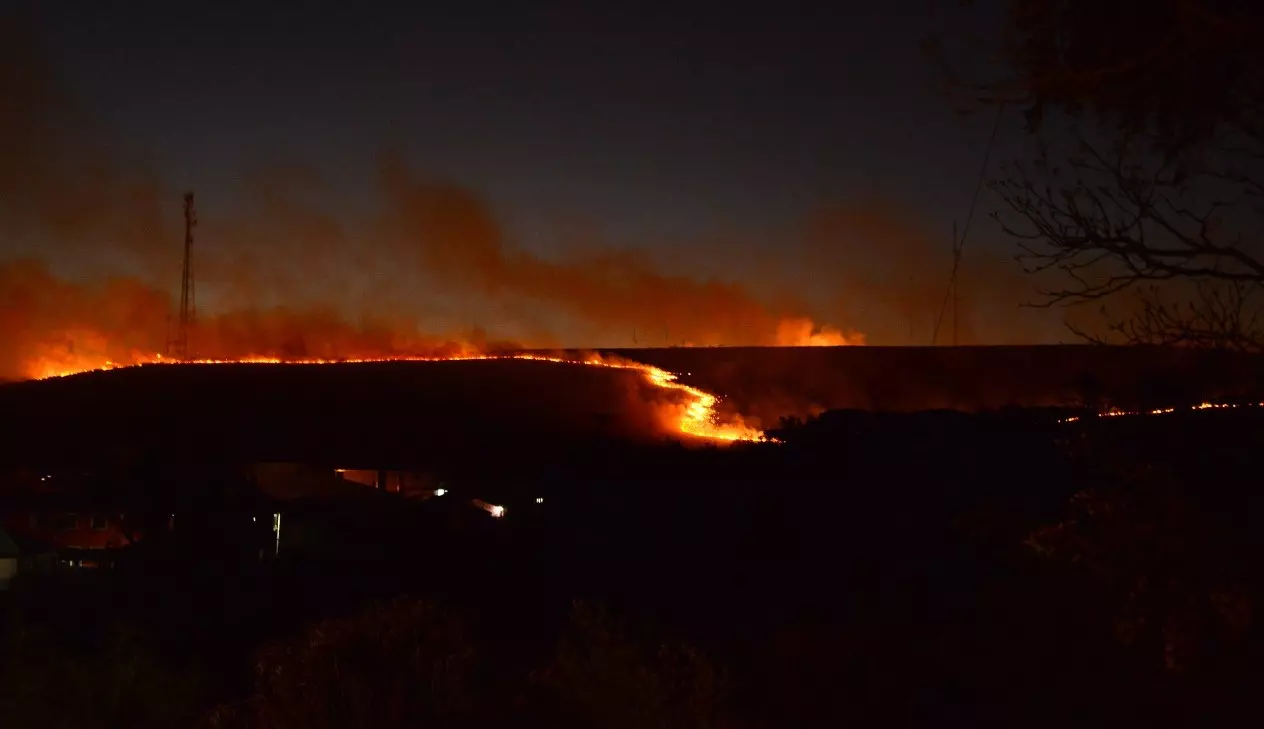 O Incêndio se desenvolveu de acordo com a direção do vento. Foto: Argus.