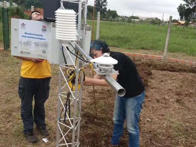 A unidade foi instalada por técnicos da Epagri/Ciram nas dependências do IFSC de Canoinhas em outubro. Foto Divulgação
