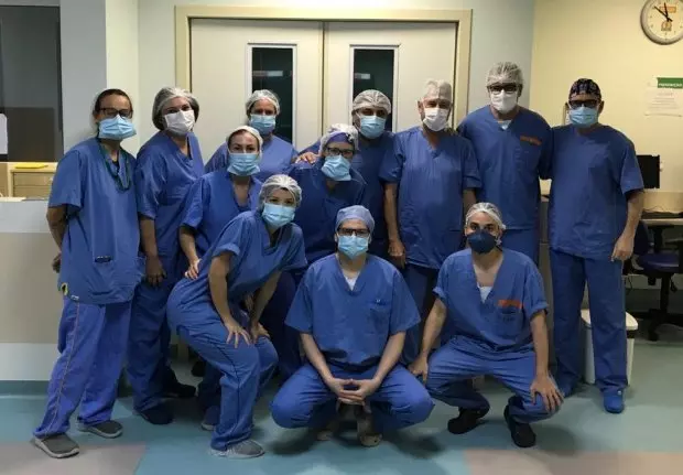 Equipe do Centro Cirúrgico do Hospital Infantil Joana de Gusmão. Foto Divulgação