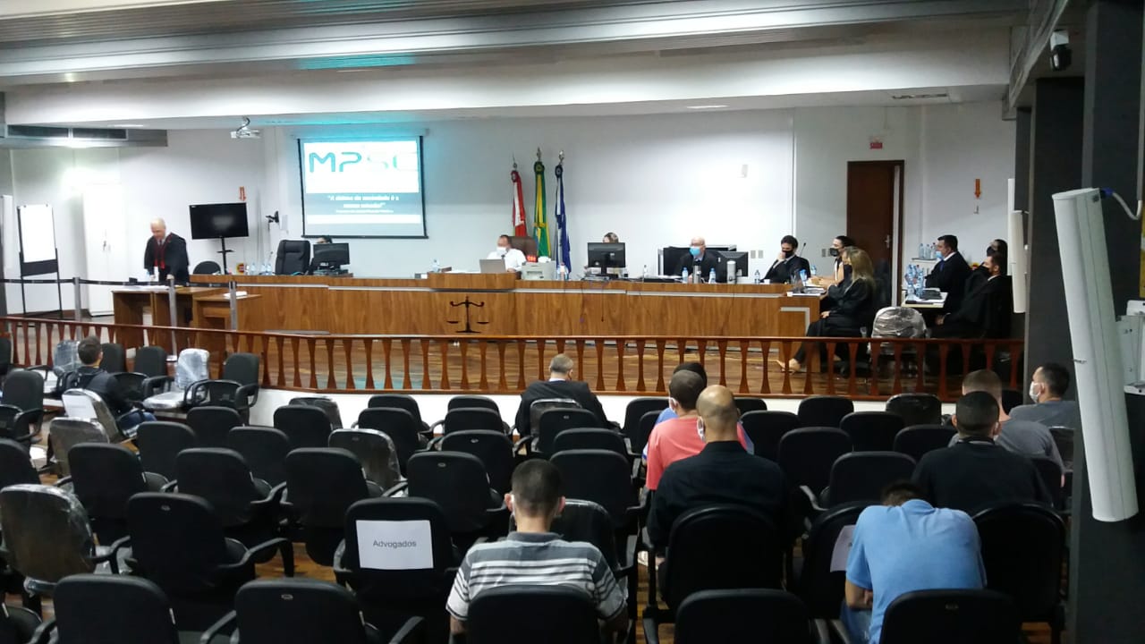 Promotor Ricardo Paladino fazendo argumentação do processo. Foto: Thiago Dias/Comarca de Joinville/Divulgação 