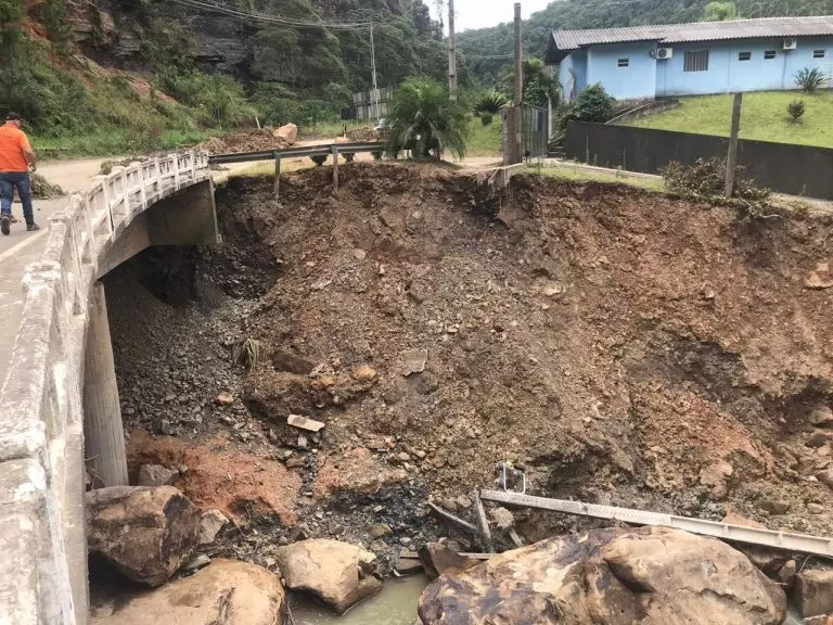 Erosão em uma das cabeceiras. Foto: DCSC

