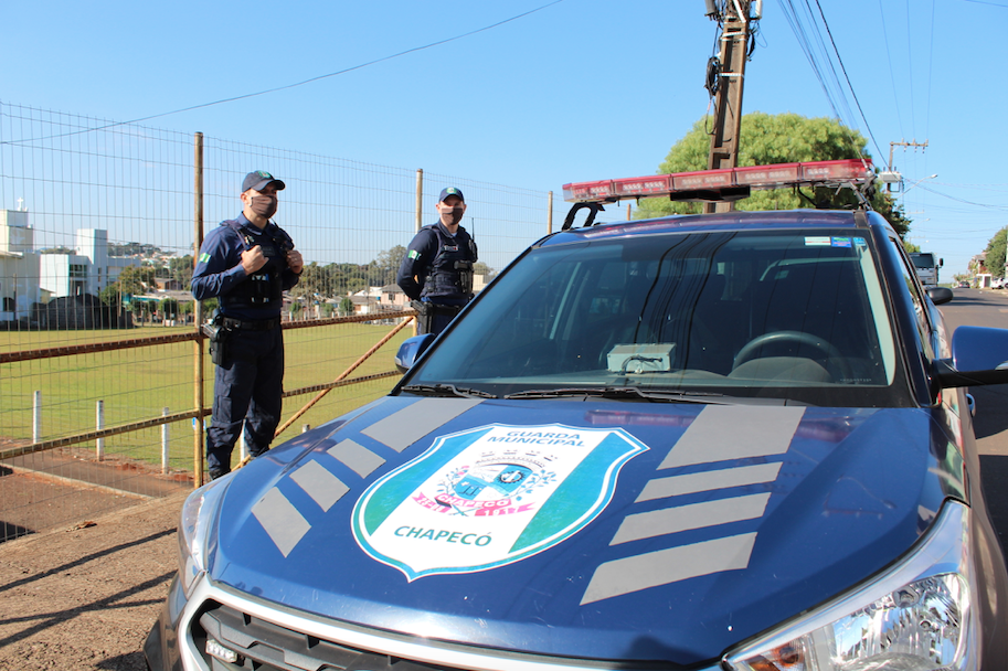 Guarda Municipal de Chapecó. Foto: Prefeitura  de Chapecó / Divulgação.