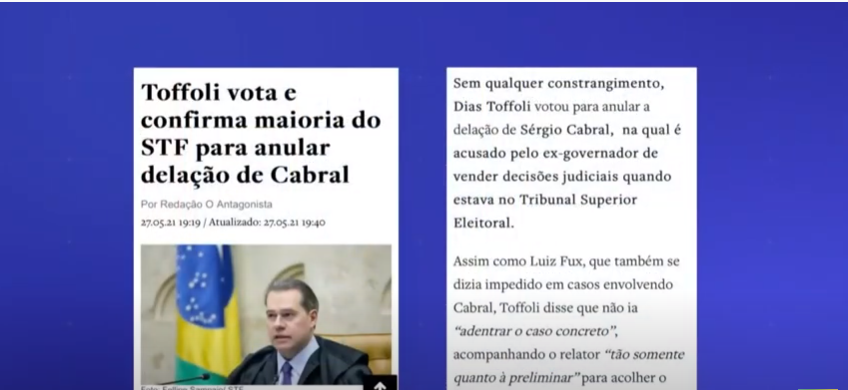 Para proteger Dias Toffoli, STF anula delação de Sérgio Cabral