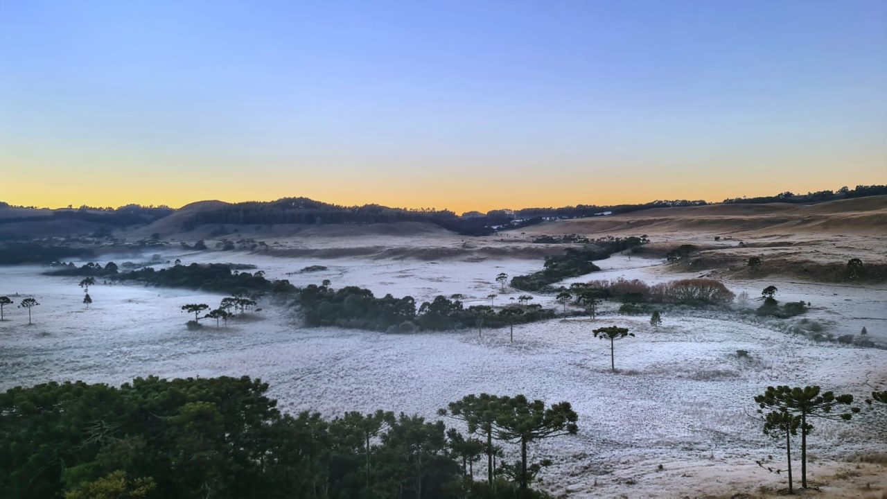 Amanhecer gelado: Serra Catarinense registra -5.9ºC