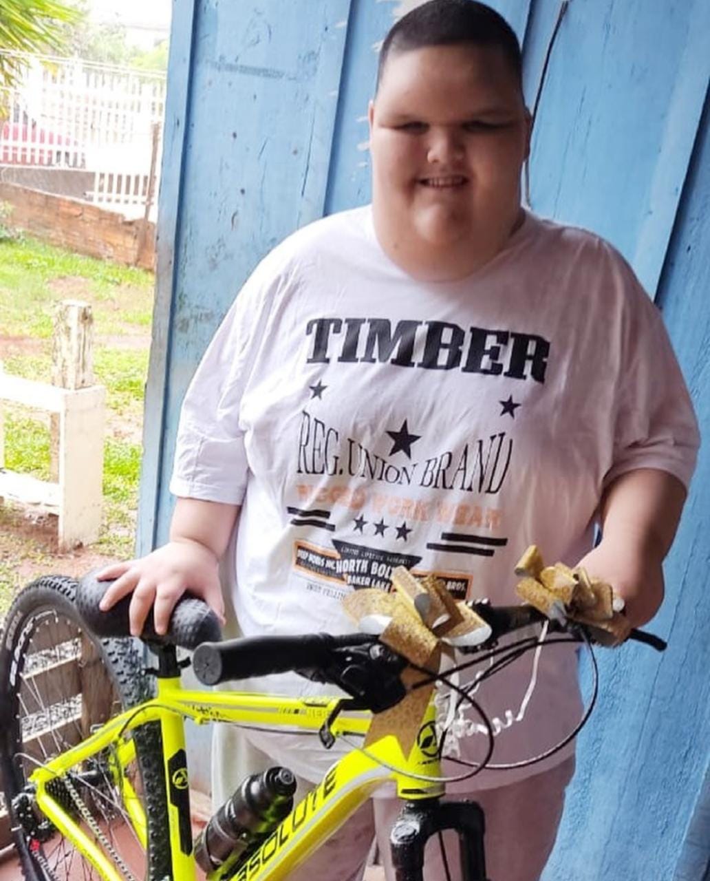 Matheus Fetter da Rosa - Três meses após bariátrica, Matheus está feliz e sonha em andar de bicicleta