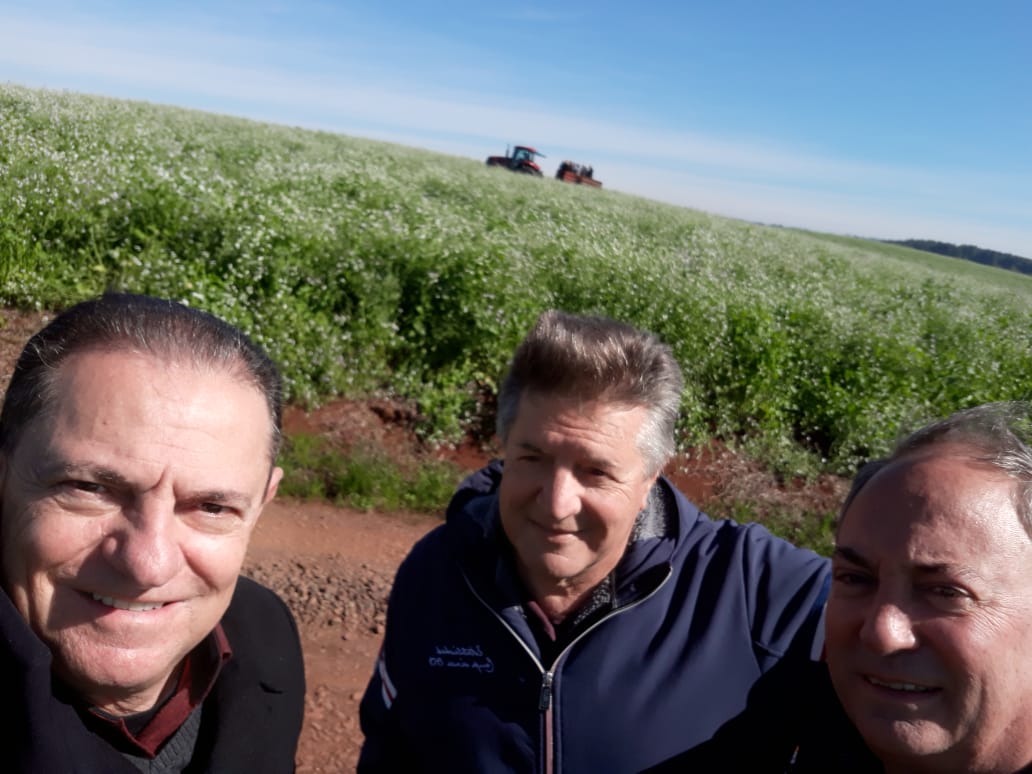 Sergio, Moacir Tiecher e Luiz Gonsales, diretoria do ACC