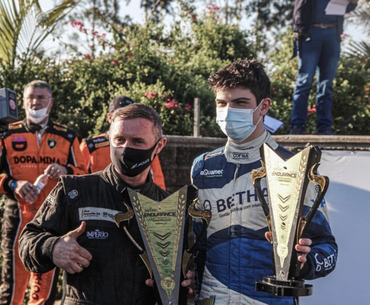 O piloto criciumense Bruno Smielevski, e o parceiro de equipe Aldoir Sette, venceram neste final de semana, a 3ª Etapa do Império Endurance Brasil, no autódromo do Velo Park em Porto Alegre. Bruno é mais um talento criciumense nas pistas de automobilismo do Brasil. 