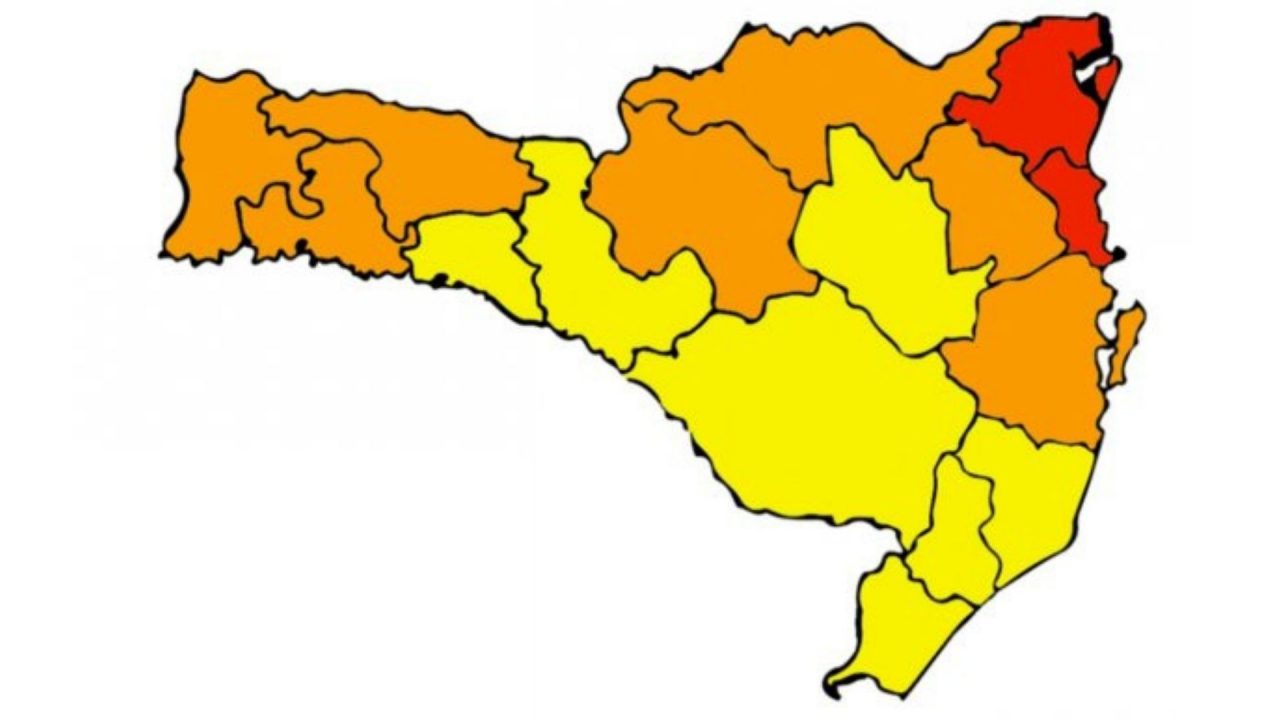 Matriz de Risco de SC aponta apenas duas regiões em estado Gravíssimo