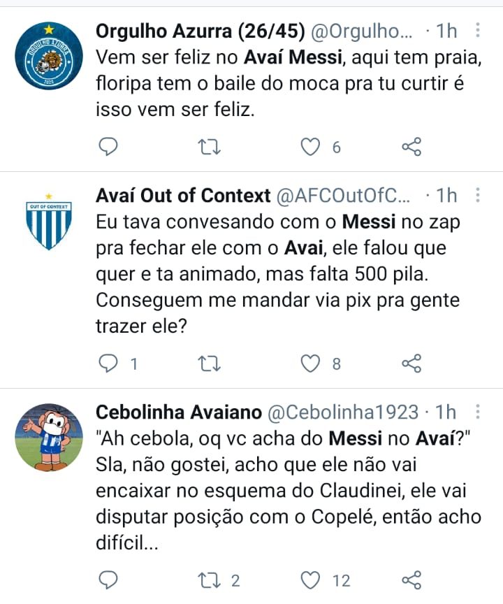 Messi no Avaí ou Figueira Brincadeira viralizou nas redes sociais