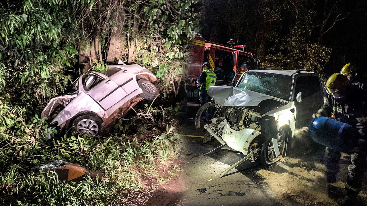 Colisão frontal deixa uma pessoa morta na BR 282