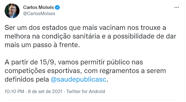 Público liberado nos estádios