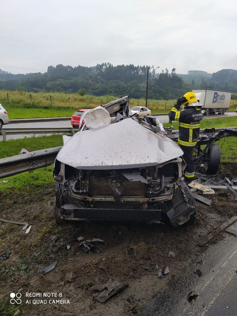 Idoso morre em acidente envolvendo quatro veículos no Norte de SC (1)