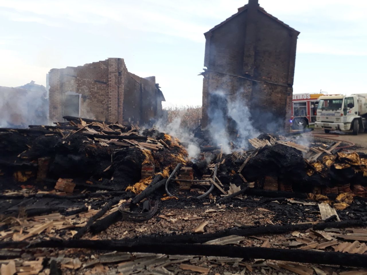 incêndio em estufa de fumo