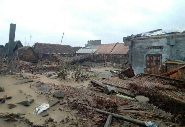 Epicentro do ciclone foi identificado em Mananjary | Reprodução/Twitter/Via SBT News

