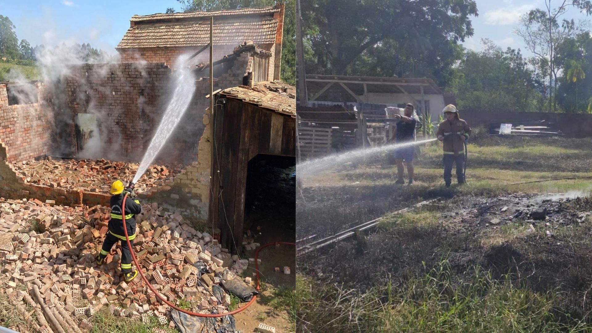 Foto: Central de Emergências dos Bombeiros Voluntários de Presidente Getúlio/ Reprodução