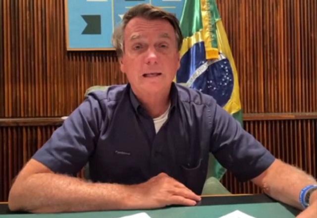 Jair Bolsonaro fala por videochamada durante o evento Brasil Profundo | Foto: Reprodução/YouTube

