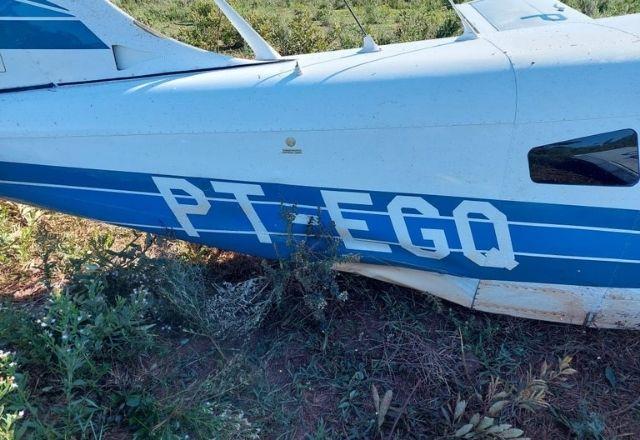 Polícia Federal apreende aeronave que transportava cocaína e armamento | Divulgação/PF

