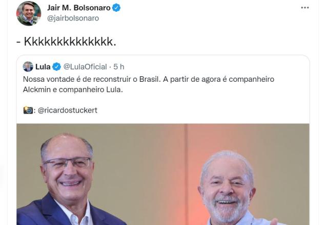 O PSB, novo partido de Alckmin, formalizou nesta sexta a indicação do nome do ex-governador para ser vice na chapa de Lula ao Planalto | Reprodução/Twitter

