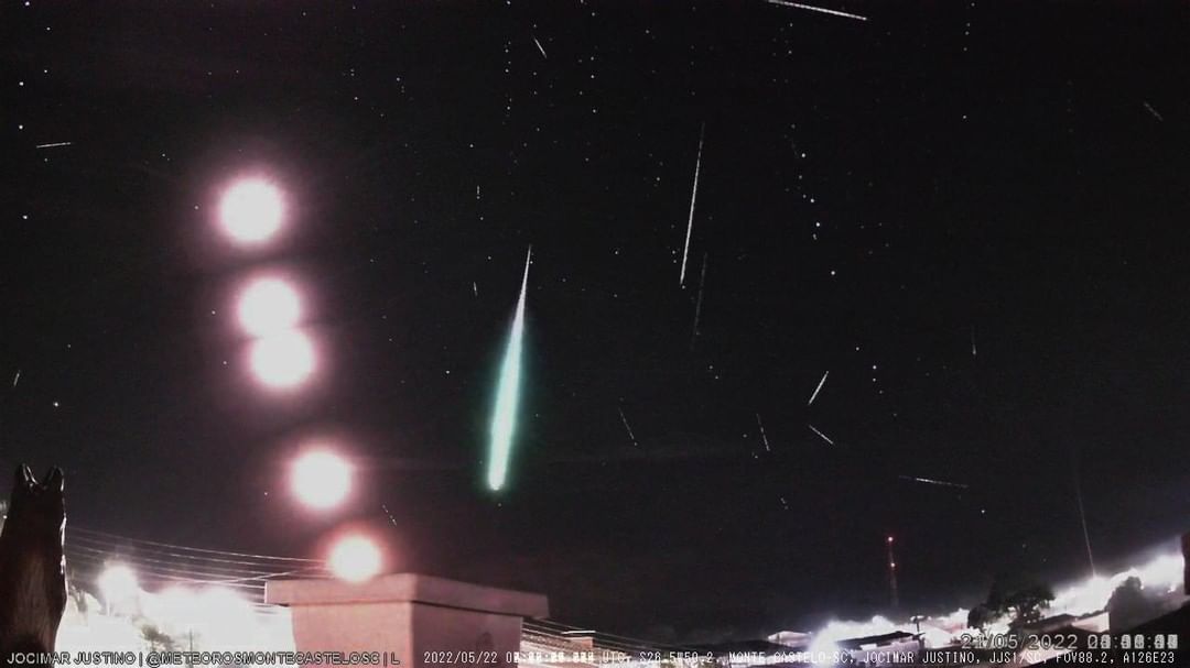 Santa Catarina registra meteoro ‘bola de fogo’ verde no final de semana; veja