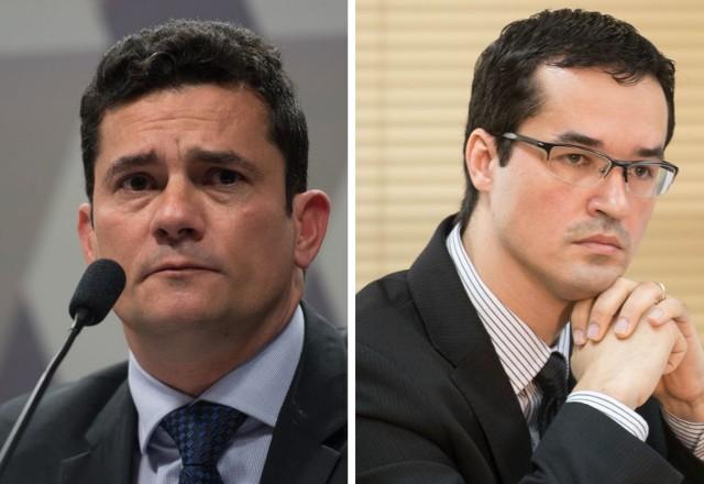 Sérgio Moro e Deltan Dallagnol tiveram conversas vazadas à época | Foto: reprodução/SBT News 