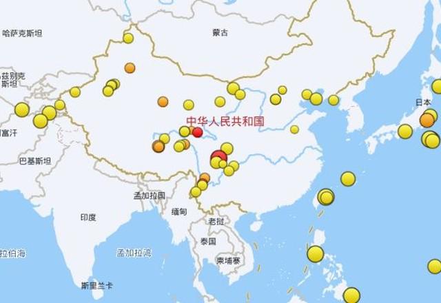 O terremoto ocorreu a uma profundidade de 17 quilômetros no condado de Lushan | Reprodução/CENC

