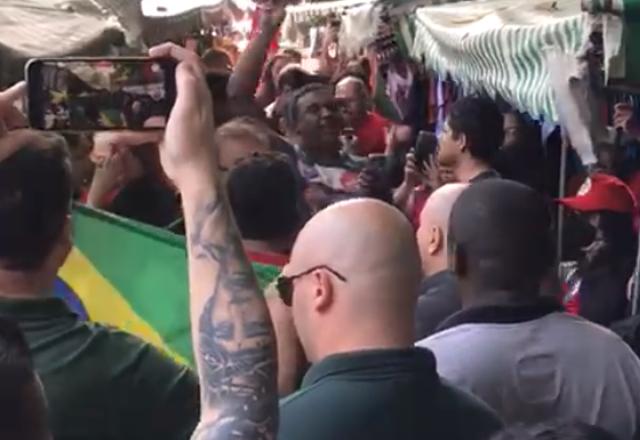 Confusão entre petistas e bolsonaristas no Rio | Reprodução