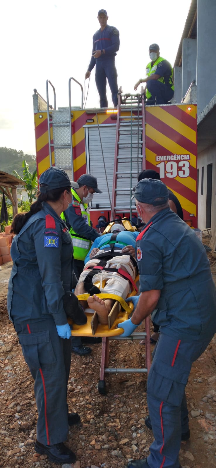 Foto: Corpo de Bombeiros Militar de Penha / Reprodução Foto: Corpo de Bombeiros Militar de Penha / Reprodução