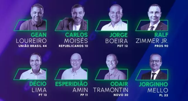 candidatos ao governo de santa catarina que estão no debate do scc