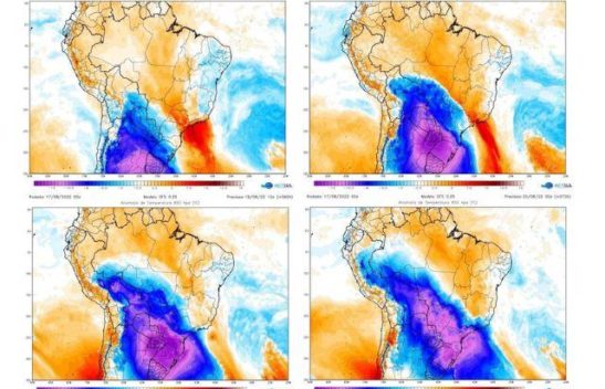 Massa polar se aproxima e deve reduzirtemperaturas em 13 estados