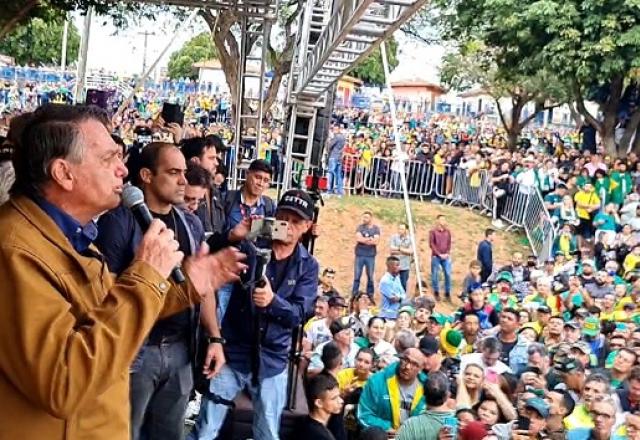 Jair Bolsonaro (PL), que tenta a reeleição, discursou a apoiadores em Presidente Prudente | Reprodução/Facebook

