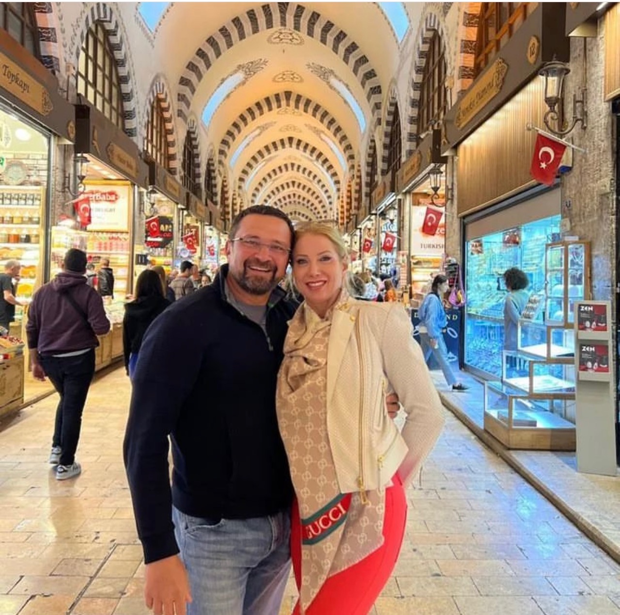 Surgeon Bora Kosti and his wife Giovanna, after the Plastic Surgery Congress in Turkey, on a romantic tour of the luxurious Istanbul