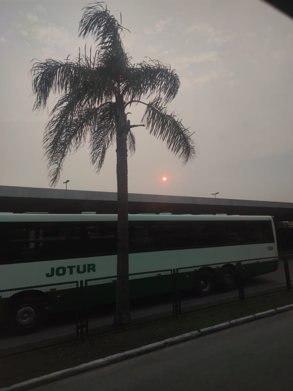 Fumaça da queimada da Amazônia chega a SC e deixa céu cinza e sol laranja