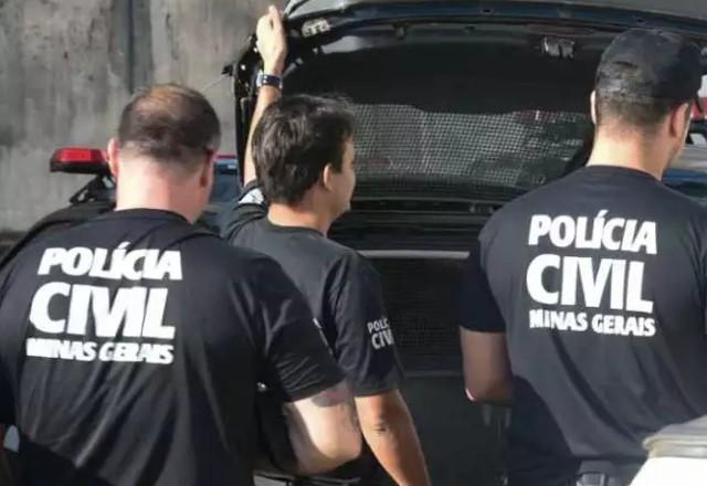 Suspeito foi encaminhado para a Delegacia de polícia Civil de Betim (MG) | Divulgação/Polícia Civil de Minas Gerais

