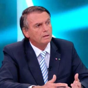 Bolsonaro durante sabatina no SBT | Foto: Reprodução

