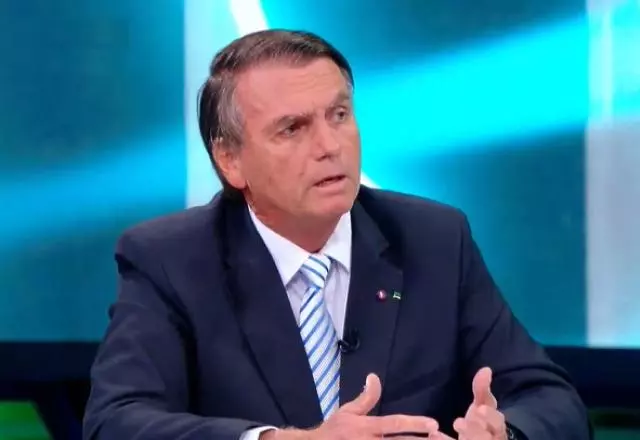 Bolsonaro durante sabatina no SBT | Foto: Reprodução

