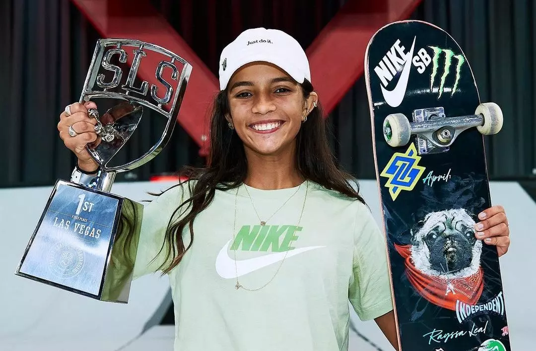 Este é o terceiro título seguido conquistado pela jovem | Foto: reprodução/redes sociais/Street League Skateboarding