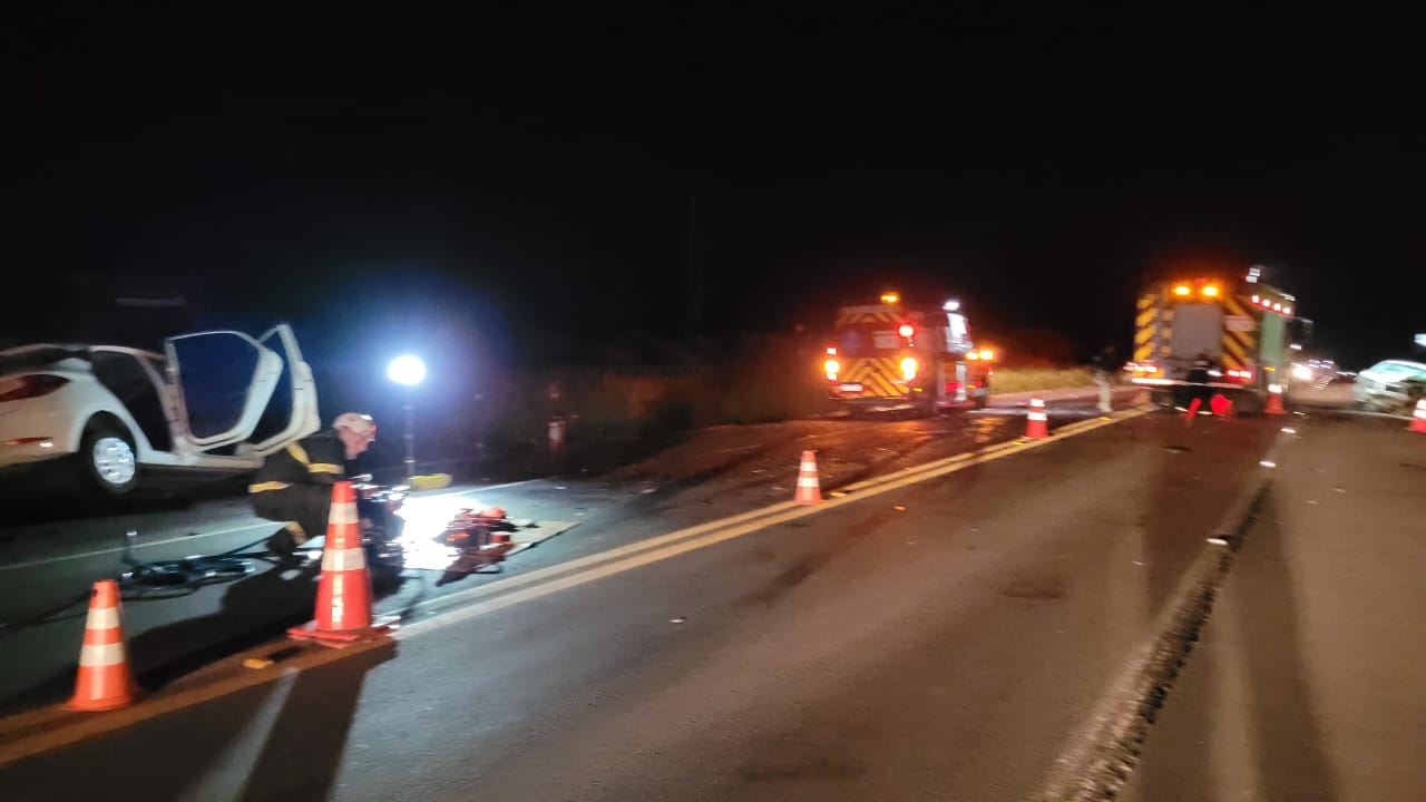 Carro da saúde de Rio Rufino destruído