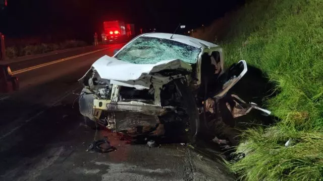 Carro da saúde de Rio Rufino destruído