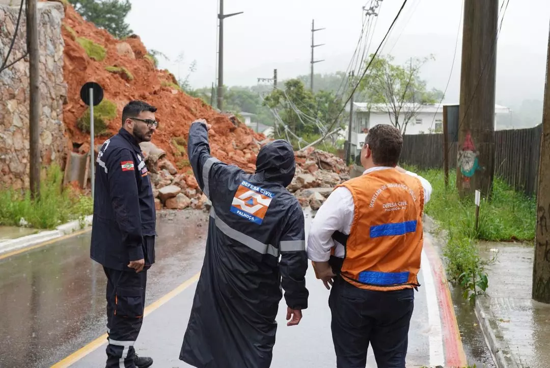 Foto: Defesa Civil de Palhoça | Reprodução