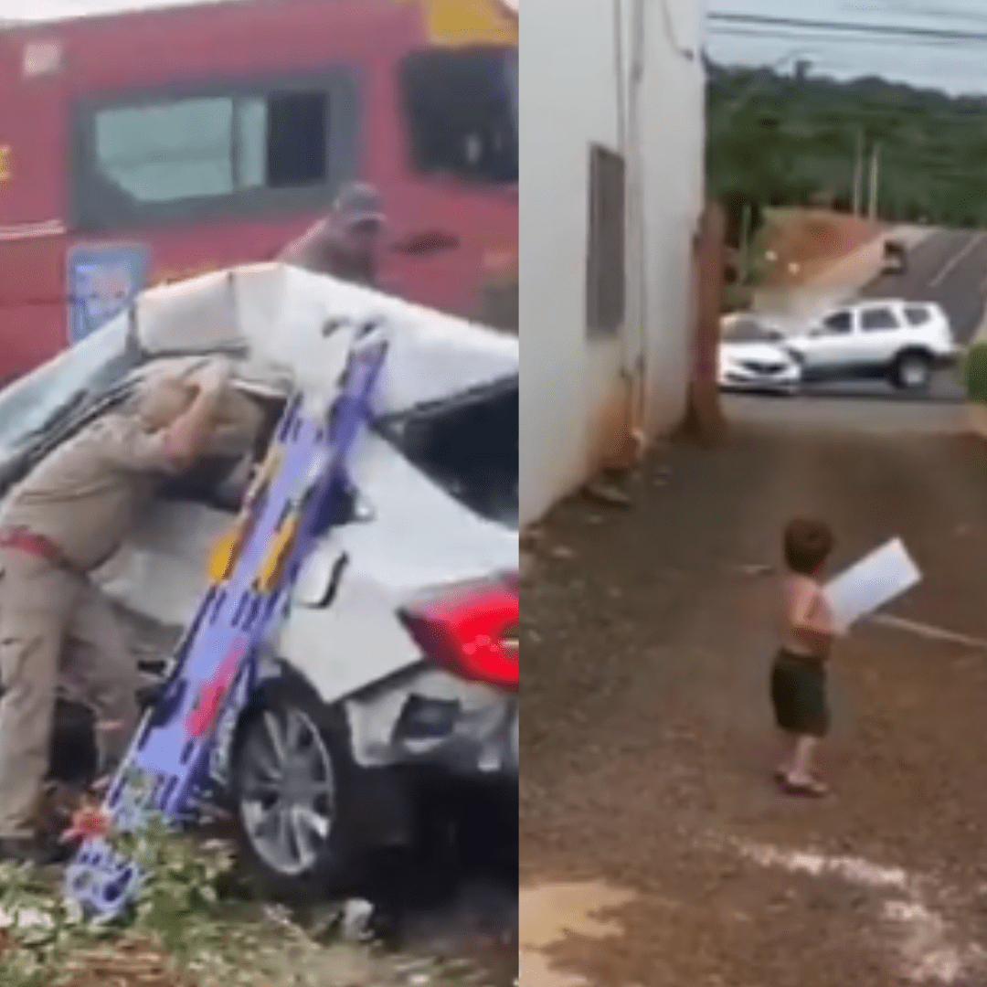 Um morador registrou o exato momento. Foto: Reprodução/TikTok 