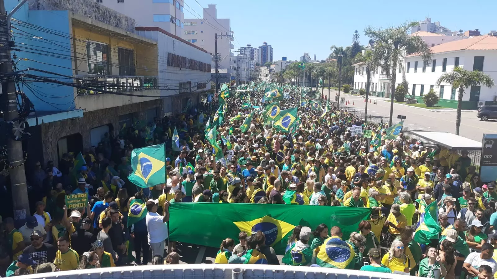 Manifestações em Florianópolis. Foto: Thiago Pires/SCC SBT 