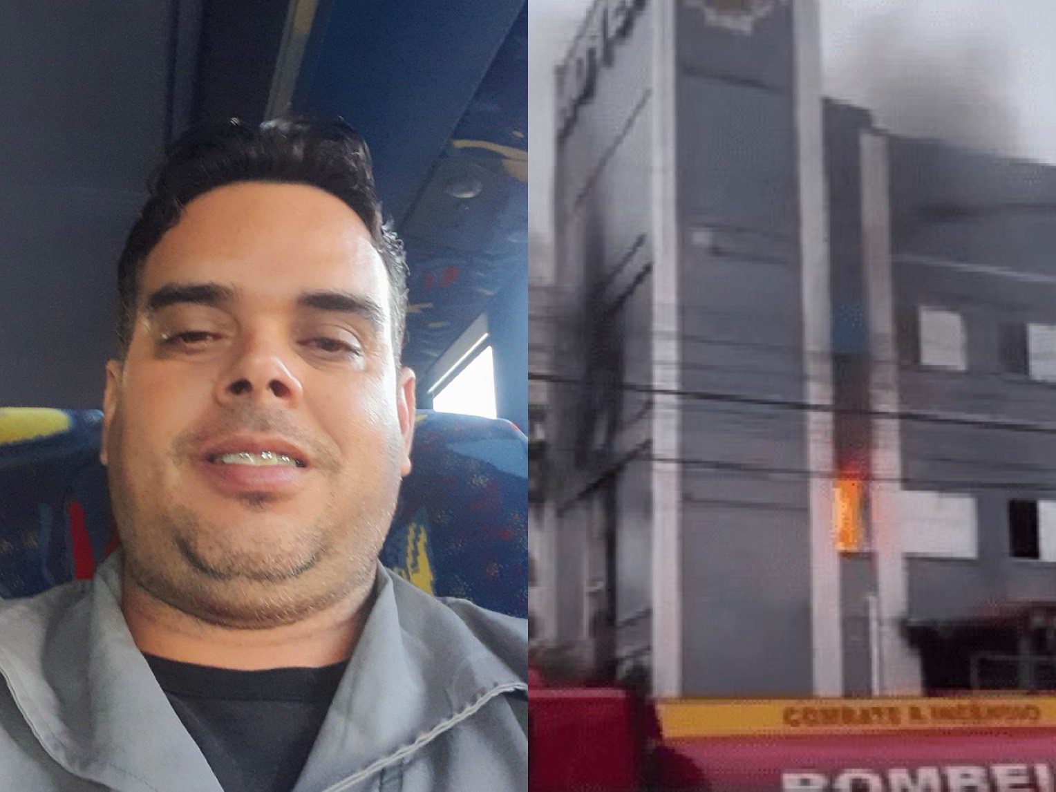 Foto 1: Redes Sociais – Reprodução | Foto 2: Foto: Corpo de Bombeiros Voluntários – Divulgação
