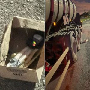 Equipe da Polícia Militar do DF desativou uma bomba deixada num caminhão de combustível no aeroporto | Divulgação | Via SBT NEws

