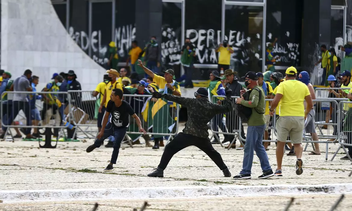 Manifestantes invadem Congresso, STF e Palácio do Planalto. Foto: Marcelo Camargo | Agência Brasil