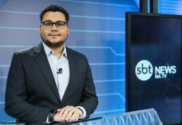 Fernando Jordão é o apresentador do SBT News na TV

