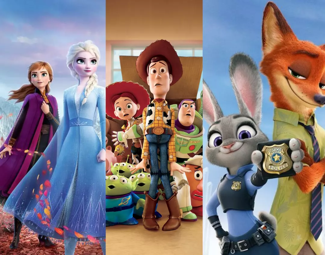 Frozen, Toy Story e Zootopia. Foto: Reprodução/Redes Sociais 