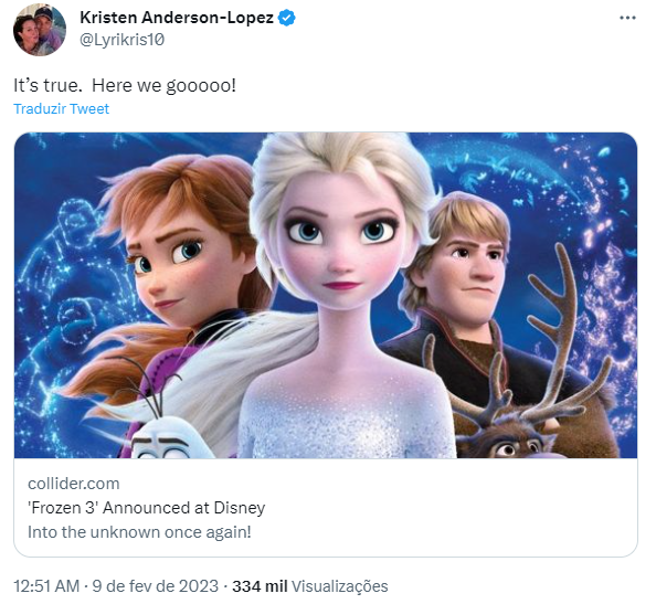 Disney anuncia sequências de Frozen, Toy Story e Zootopia