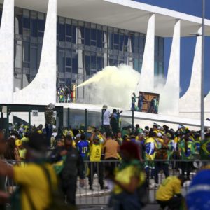 Manifestantes invadem Congresso, STF e Palácio do Planalto. | Foto: Marcelo Camargo/Agência Brasil