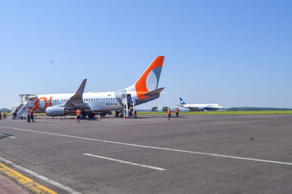 O Aeroporto Serafim Enoss Bertaso contará com oito operações diárias (Foto: divulgação).